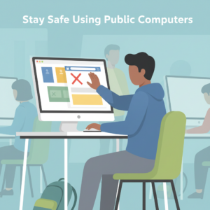 how to use a public computer safely